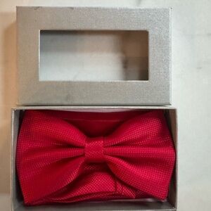 Vibrant Red Bow Tie in Gift Box